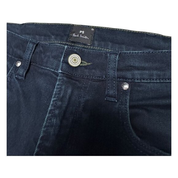 PAUL SMITH Dark Wash Luxury Designer Straight Denim Jeans Pants Mens 32x30 - Picture 5 of 8